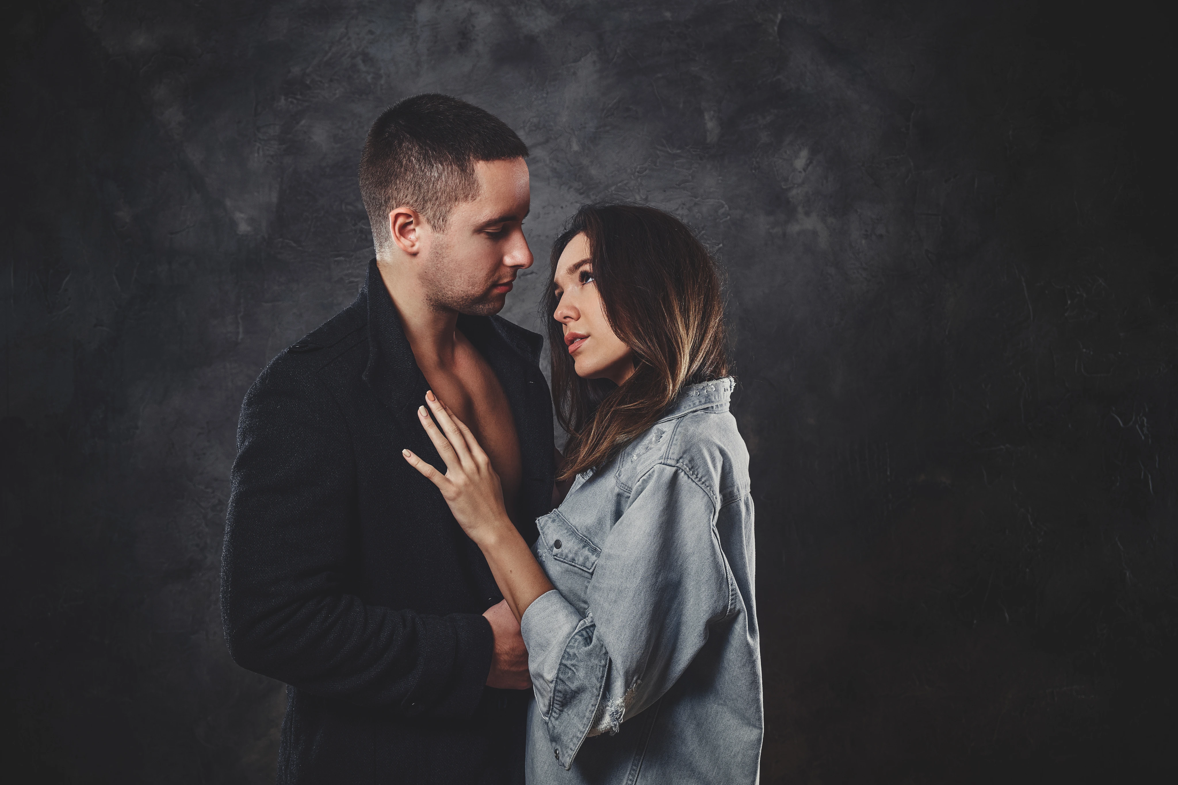 Couple embracing